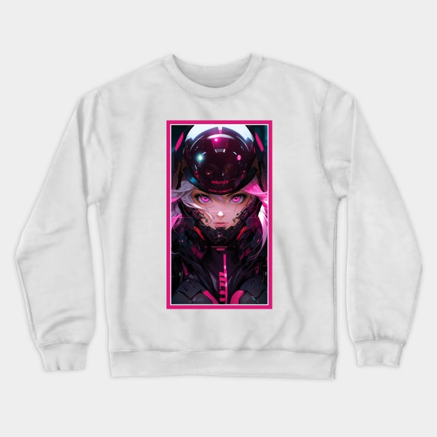 Anime Race Girl | High Quality Anime Artwork | Chibi Manga Anime Art Crewneck Sweatshirt by AlNoah